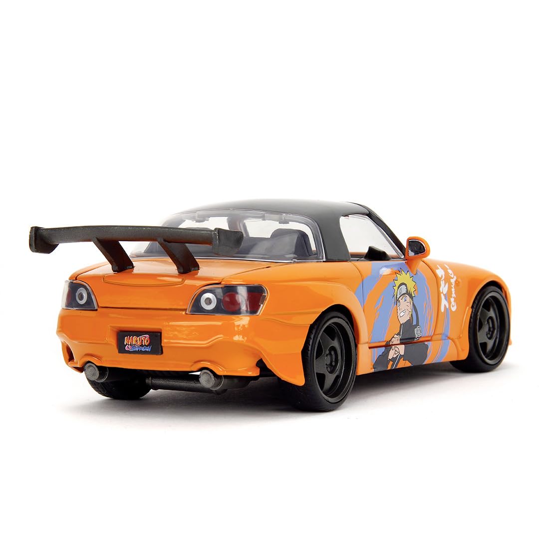 Jada Toys Naruto Auto Honda S2000 2001 (20 cm) con personaggio Naruto Shippuden (7 cm) - Modellino auto con parti apribili, set di giocattoli in metallo per fan e collezionisti a partire dagli 8 anni