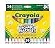 Crayola Filzstifte Kinder Auswaschbar, Malstifte Set In 24 Verschiedenen Farbtönen, Ungiftige Filzstifte Mit Konischer Spitze, Bastel Set, Fasermaler Kinder, Malstifte Ab 3 Jahre