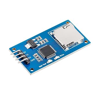 Mini Serial Data Logger with SD Card Holder, TXT Format Data Recording and Storage Module