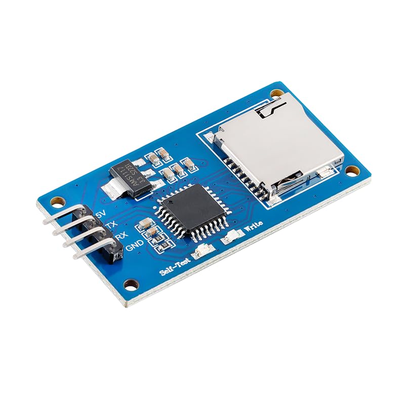Mini Serial Data Logger with SD Card Holder, TXT Format Data Recording and Storage Module