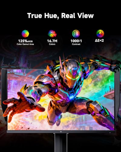 Image of KTC 25M1 400Hz Gaming Monitor, Fast TN 24.1 Inch FHD PC Monitor 240Hz, 0.5ms GTG, Adaptive Sync, DAC, Vertical Monitors with Shielding Hood, HDMI DP Port, Tilt Swivel Pivot Height Adjustment, VESA