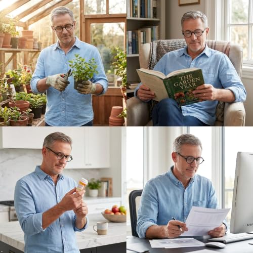 Image of Eyekepper Reading Glasses for Men, Large Round Readers Women Oval
