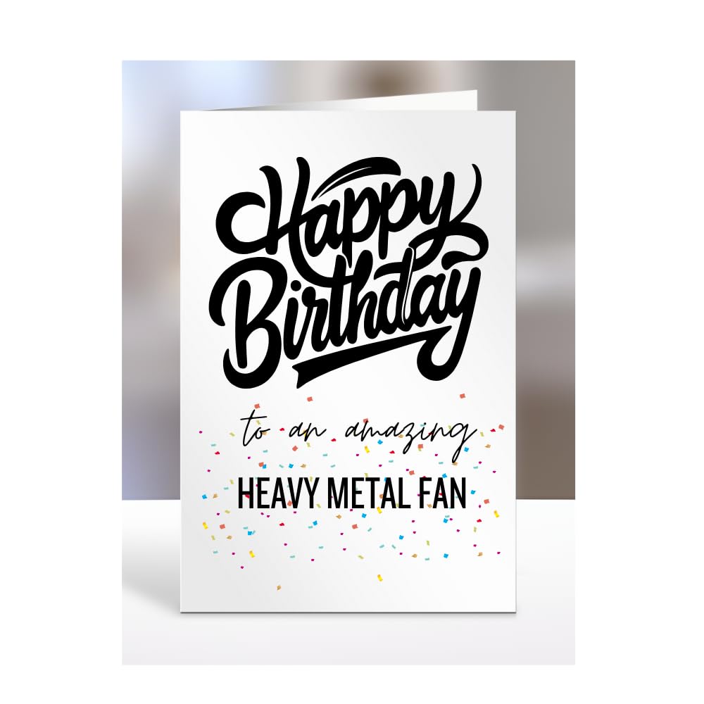 Card for heavy metal fan, Happy Birthday Gifts for Men or Women, Him, Her, Presents for Christmas, Appreciation, To an amazing, A5-169_87 — image 1