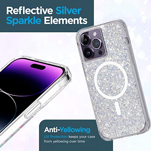 Coque iPhone 14 Pro Max antichoc MagSafe transparente paillette - 6