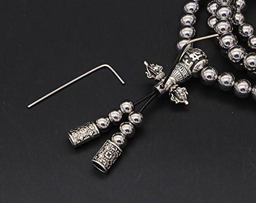 108 Destiny Nepal Prayer Full Metal Buddism Bead Mala Necklace (full stainless steel)