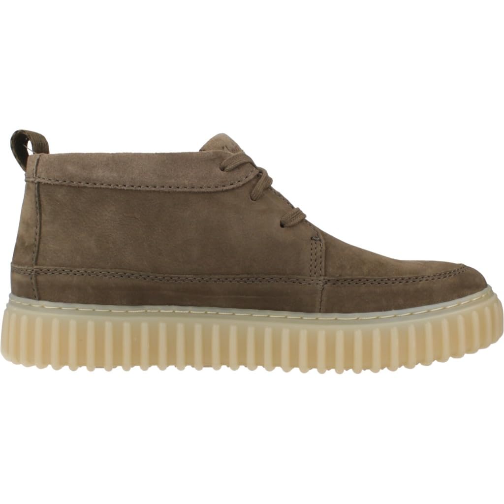 Clarks Sneaker da uomo Torhill LaceHi in pelle grezza verde