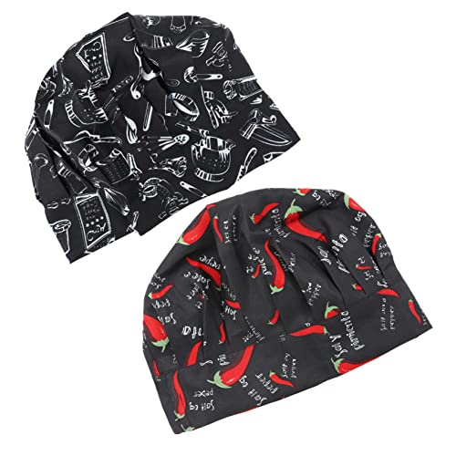 Casquette de chef en coton respirante COLLBATH (Lot de 3) pour cuisine