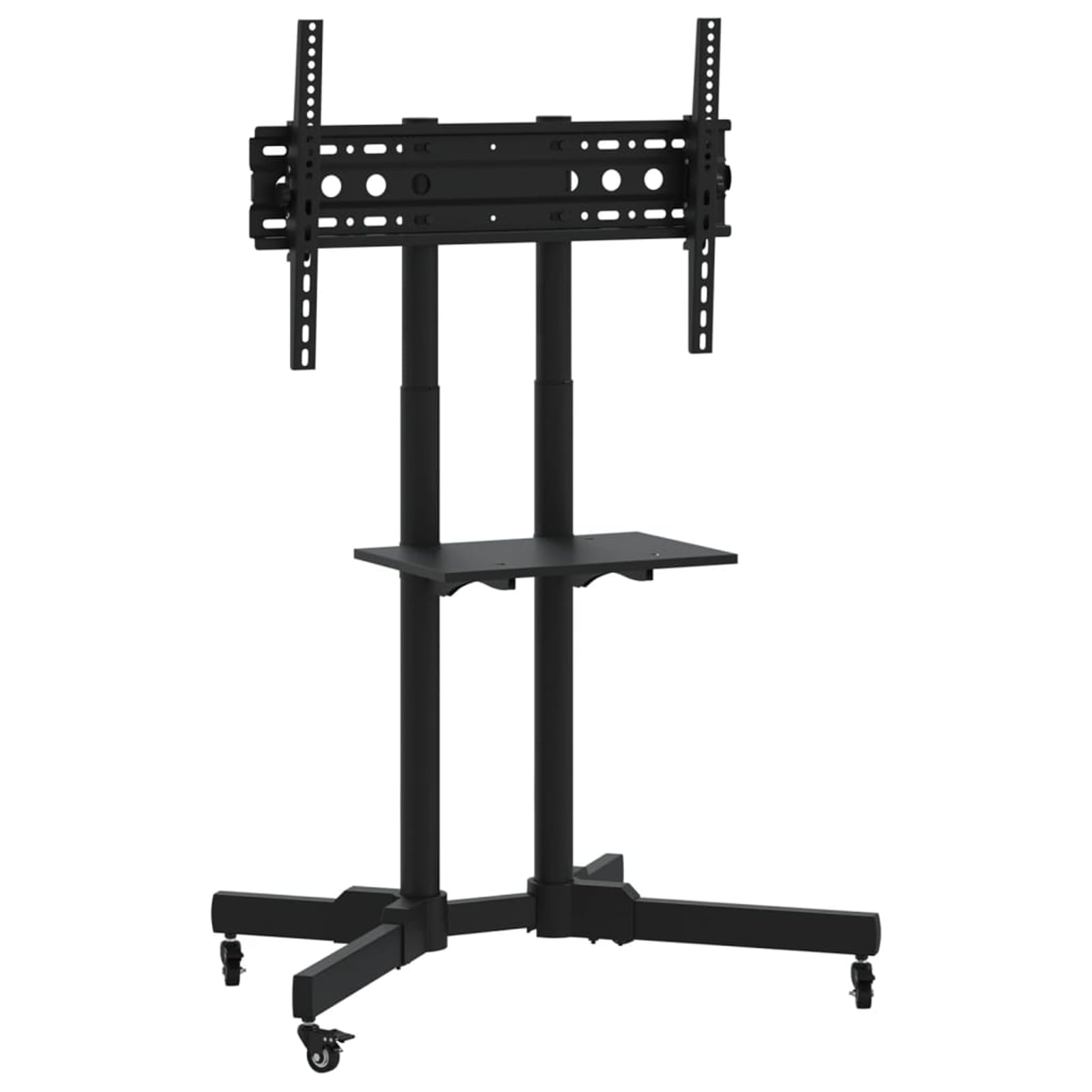 Tidyard Supporto TV su Ruote per Schermo 32-70 Pollici, Max VESA 600x400mm, 50kg, Nero Acciaio, Carrello TV Mobile con Inclinazione, per Ufficio Casa 379577