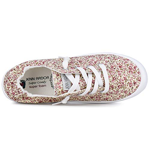 Image of JENN ARDOR Women's Low Top Canvas Slip On Sneaker Comfort Casual Shoes Walking Flats