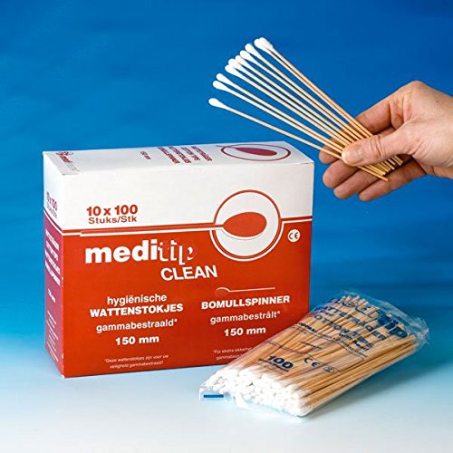 Meditip 05956482 Watteträger, 150 mm lang (1000-er Pack)