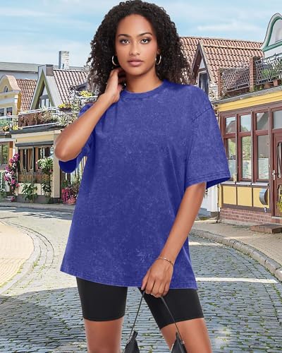 Image of Oversized Tshirts for Men Short Sleeve Vintage Washed Basic Loose Tees 2026