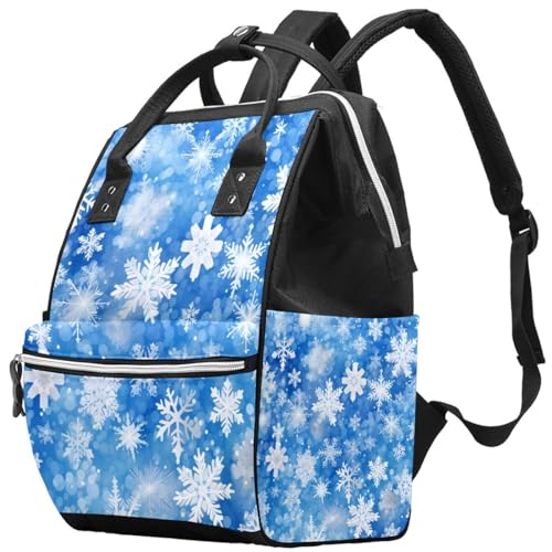 Sac à dos de voyage bleu Merry Christmas idéal pour sorties hivernales