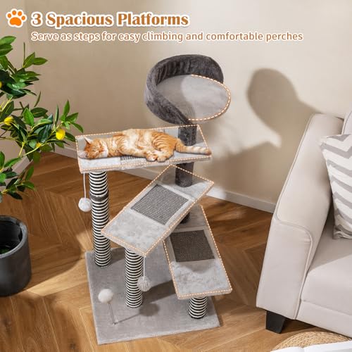 Árbol para gatos pequeño de 37 pulgadas para gatos mayores miniatura 4