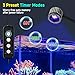 fishkeeper Clip On 24/7 Saltwater Aquarium LED Light, 8W Reef Lights for Coral DIY Color/Brightness Fish Tank Light with Timer for Coral Marine Tank Memory Function