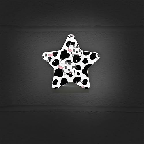 Miniatura 2 de Lámpara de luz nocturna LED con estampado de vacas con sensor de atardecer a amanecer, lindas luces nocturnas para pasillo, cocina, baño, escaleras