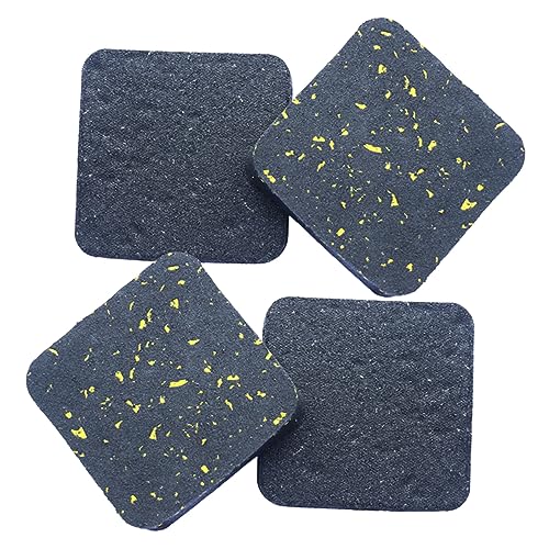 PRETYZOOM 4 Pcs Anti Vibration Mat Treadmill Cushion Equipment Machine Vibration Mat Pads Furniture Pad Protector Gym Anti Vibration Pad Yellow