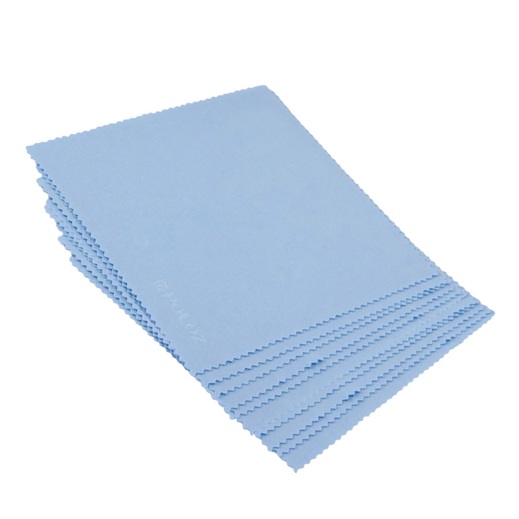 FRCOLOR 500pezzi Panni Microfibra Blu Per Pulizia Di Occhiali Lenti Schermi e Gioielli Morbidi Riutilizzabili e Facili Da Lavare