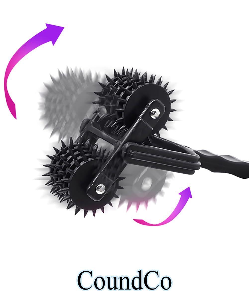 Doppelrollen 5 Reihen Stachelrollen Sex Roller Pin Rad KöRper Stimulator Folter Massager Flirten Fessel Klitoris BDSM Spiele Slave Nervenrad Spielzeug Für