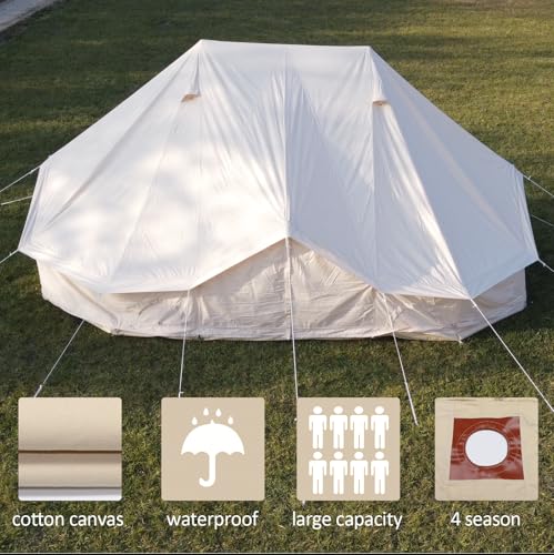 Carpa grande de lona 4 estaciones PlayDo 6m con chimenea miniatura 3