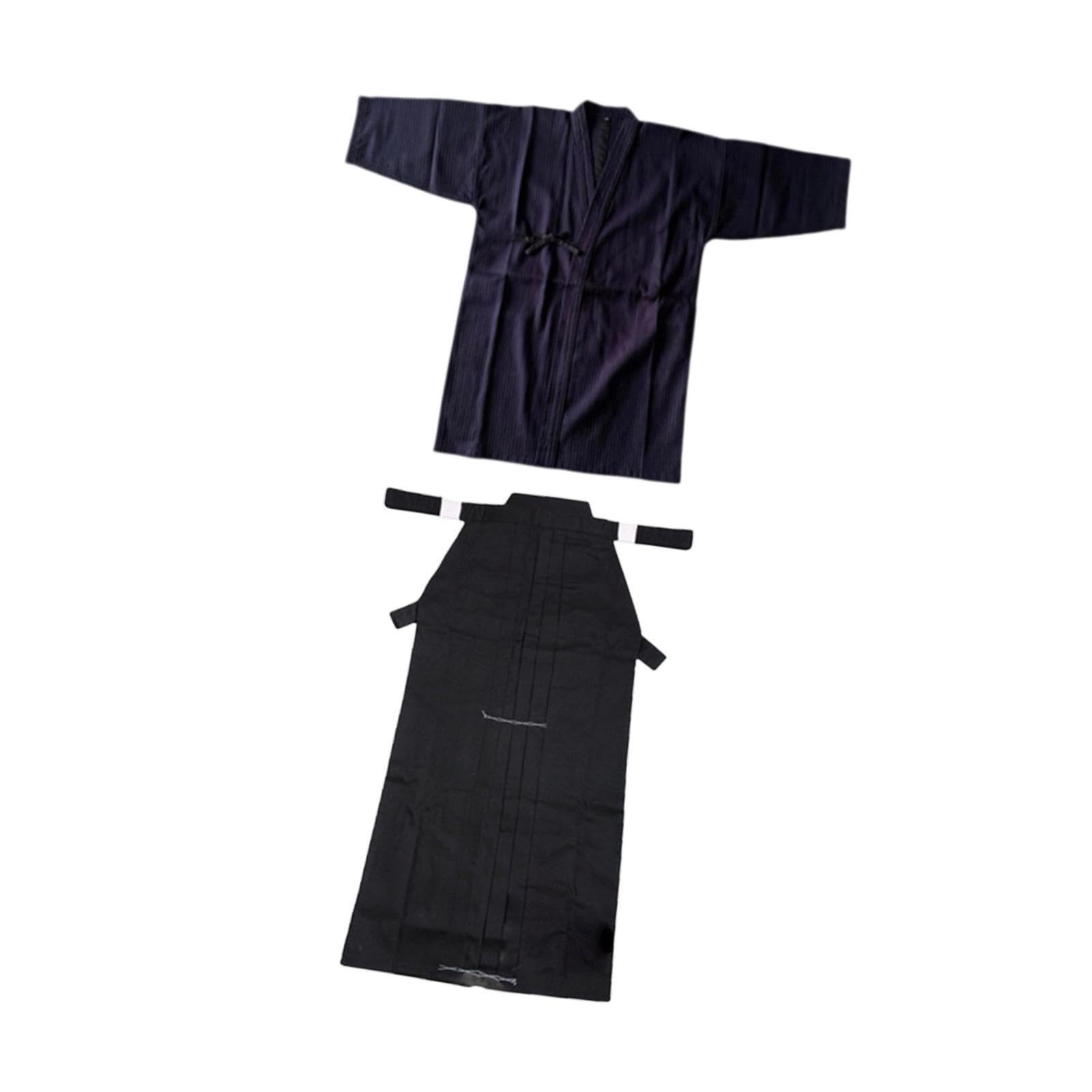 y top de traje de kendo Aikido Samurai Hakama excepcionales que reflejan la estética japonesa y la practicidad para los practicantes. y top de traje