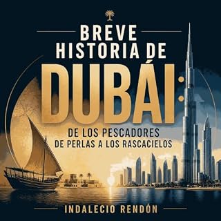 Diseño de la portada del título Breve historia de Dub&aacute;i: De los pescadores de perlas a los rascacielos