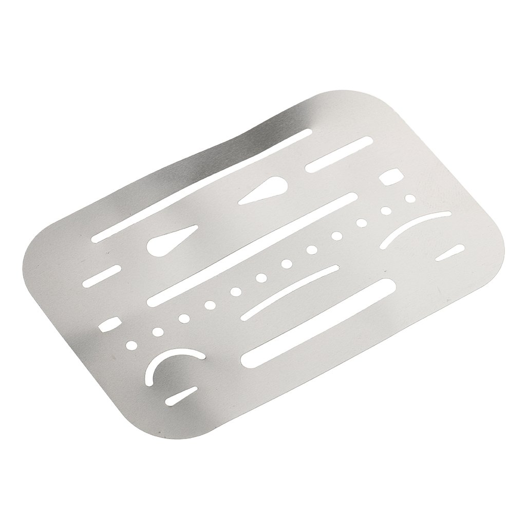 Jili Online 3.7"x2.4" Flexible Metal Drafting Erasing Shield Eraser ShieldPrecision Drawing Template