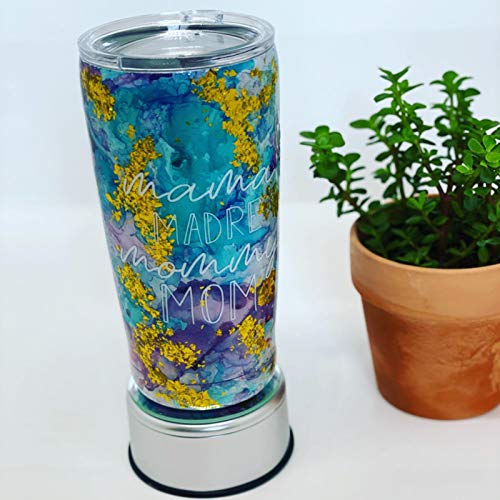 4" Led Rotating Display Base For Crystals Glass Art, Colorful Light Rotating Crystal Display Base Stand, Cup Display Stand Turner For Tumbler Cup #TOP2