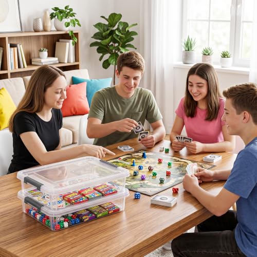 Image of Citylife 6Qt 4Packs Clear Craft Organizers and Storage BOX, Sensory Bins