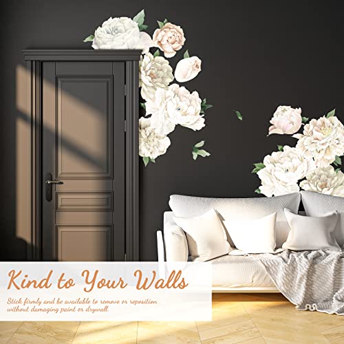 Vinilo decorativo White Peony para pared habitación de niñas miniatura 4