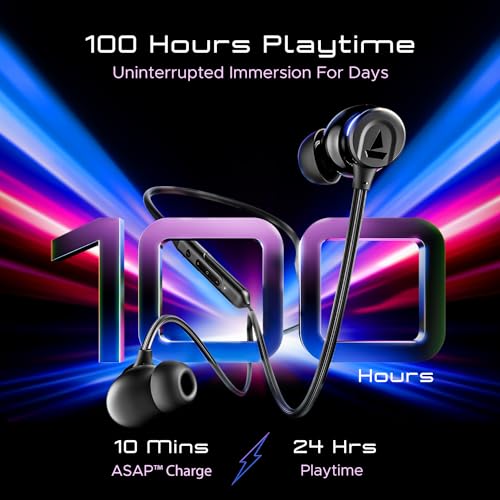 Image of Boat Rockerz 255 ANC,100HRS Battery,Spatial Audio,ANC(~32Db),Fast Charge(10Mins=24HRS),3Mics Aienx,13Mm Drivers,Power Earbuds,Bluetooth Neckband,in Ear Wireless with Mic Earphones (Raven Black)