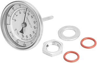 CHICIRIS Thermometer Kit, Industrial Bimetal Thermometer, Weldless Bi Metal, Beer Thermometer, for Homebrew Beer and Wine Thermometer Wine Making Degree, Beer Thermometer