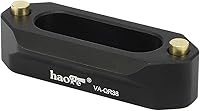 Vista 2 de Haoge VA-QR38 - Placa de riel NATO de liberación rápida con tornillos de 1/4 pulgadas para jaula de cámara, placa de queso, compatible con la OTAN
