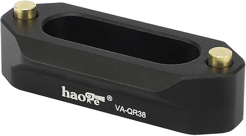 Miniatura 2 de Haoge VA-QR38 - Placa de riel NATO de liberación rápida con tornillos de 14 pulgadas para jaula de cámara, placa de queso, compatible con la OTAN,