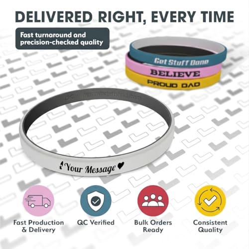 Pulsera fina de silicona personalizada Reminderband miniatura 5