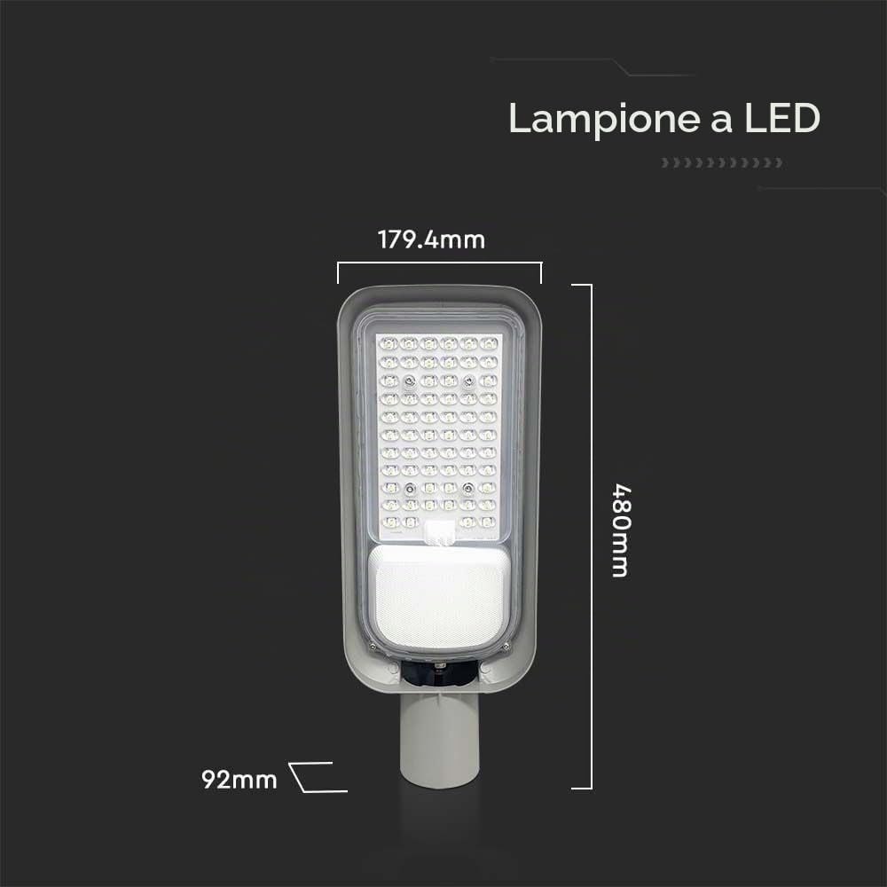 V-TAC Luci stradali a LED – Luci stradali sottili – IP65 – Nero – 100 Watt – 8700 lumen – 4000 K