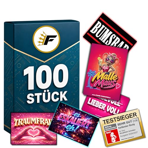 MEGA-Bundle Malle Sticker-Set (100 Motive-jedes Motiv 2 mal) Witziger Malle Spruch als Fun- & Meme-Aufkleber für den Mallorca-Trip JGAs Urlaub Partys