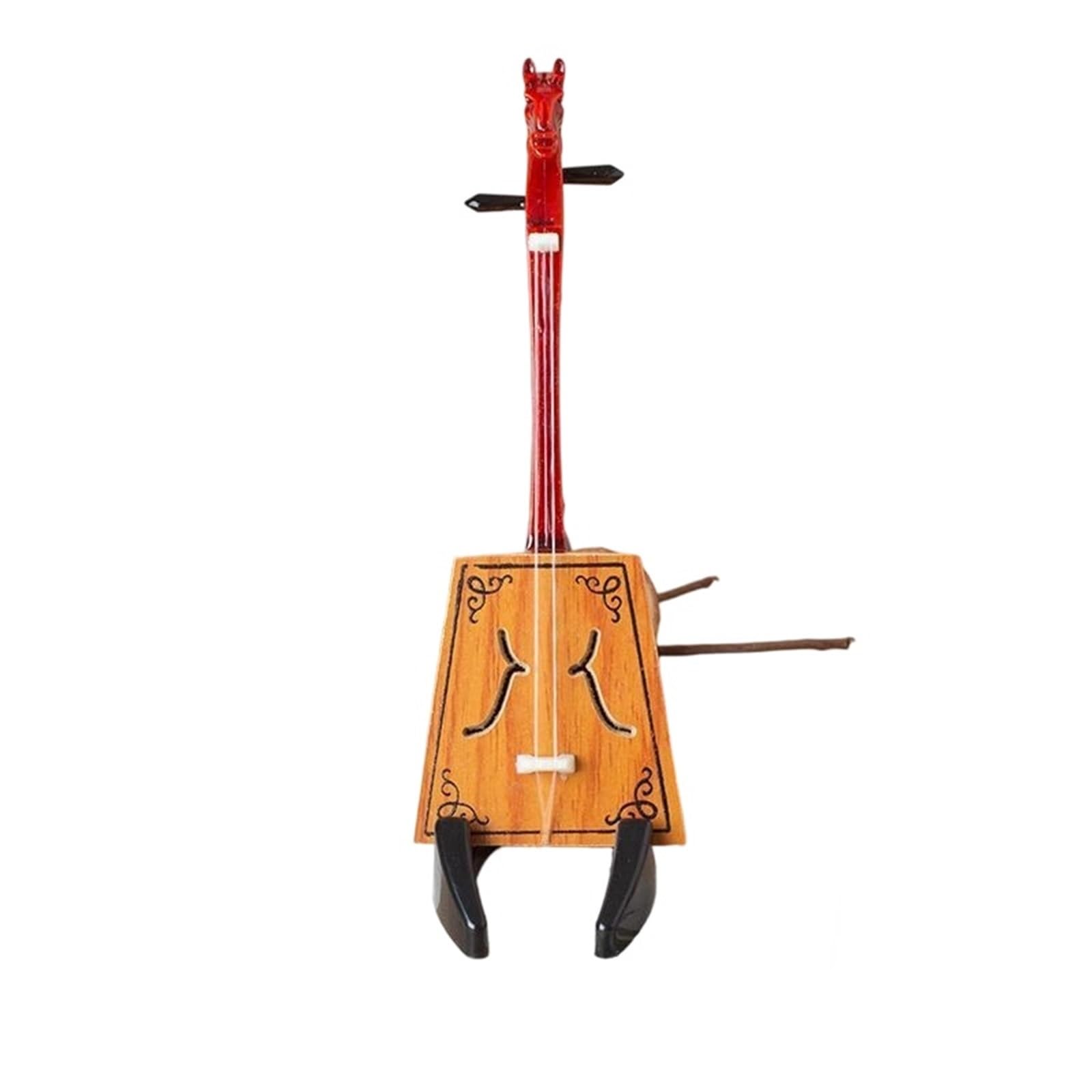 Modelli Di Tromba In Miniatura Placcati In Oro Miniatura Morin Khuur Violino A Forma Di Testa Cavallo Modello Strumento Musicale In Miniatura(16cm)