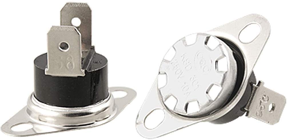 Fielect KSD301 Thermostat Temperature Control Switch,Adjust Snap Disc Temperature Switch 125°C Normally Closed 2 Pcs