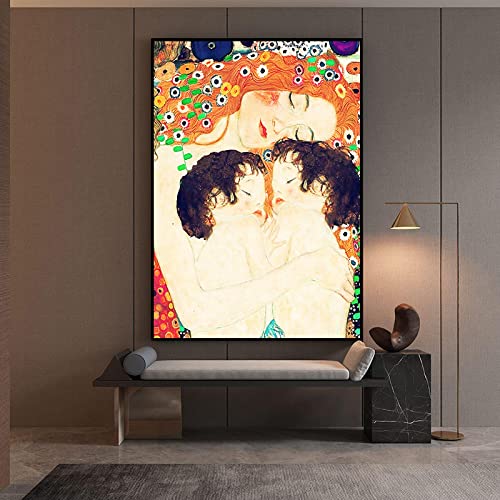 Affiche amour mère et jumeaux KEBIA pour une déco salon tendre