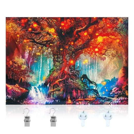 Tapices del Castillo del Bosque, Tapiz Abstracto Hippie Tapiz de Cuento de Hadas, Tapestry Decoración,(150cm × 200cm)Aplicar para Tapestry Decoración de Pared para Dormitorio Sala de Estar