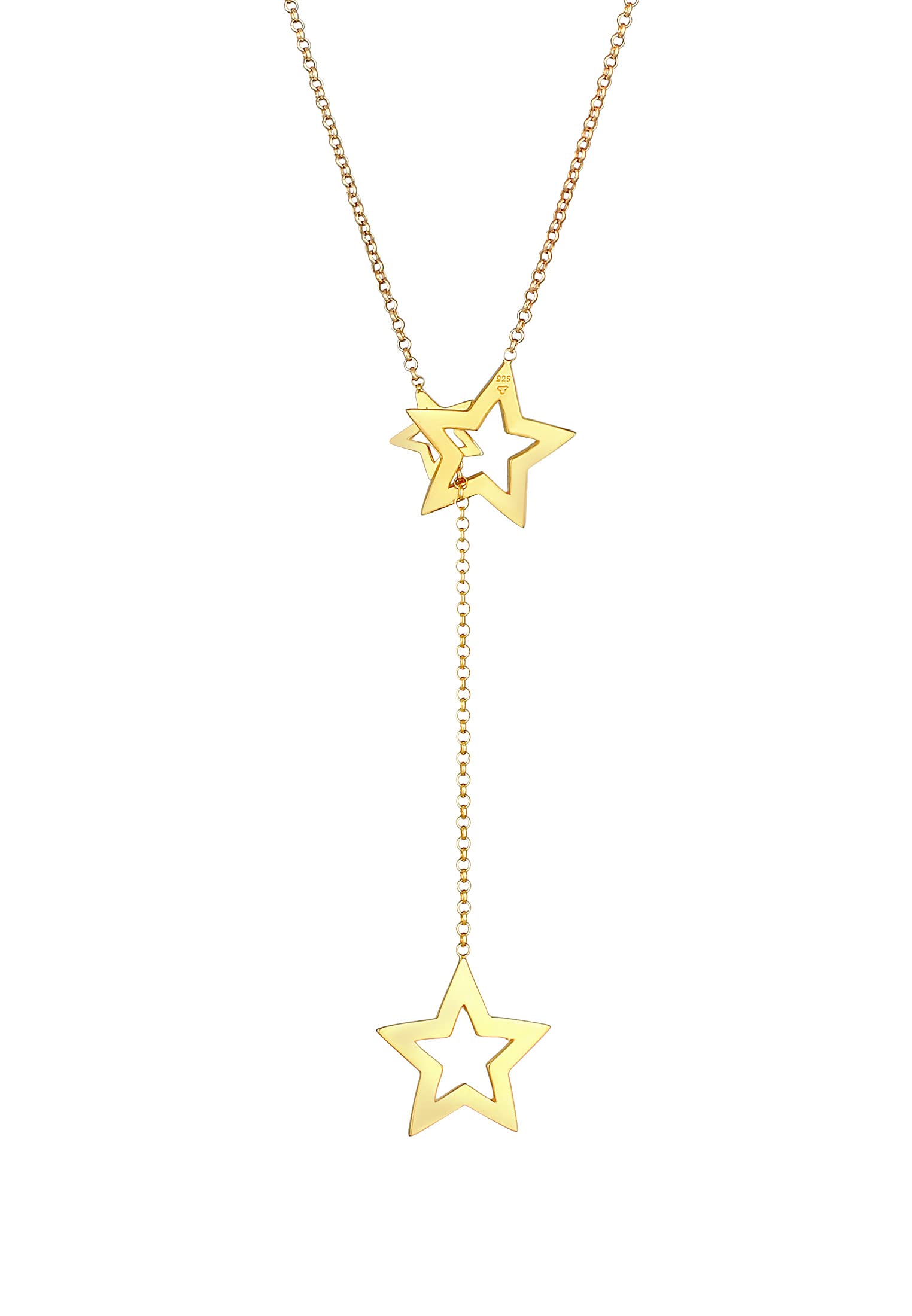 Elli Halskette Damen Y-Kette Stern Anhänger Filigran 925 Sterling Silber