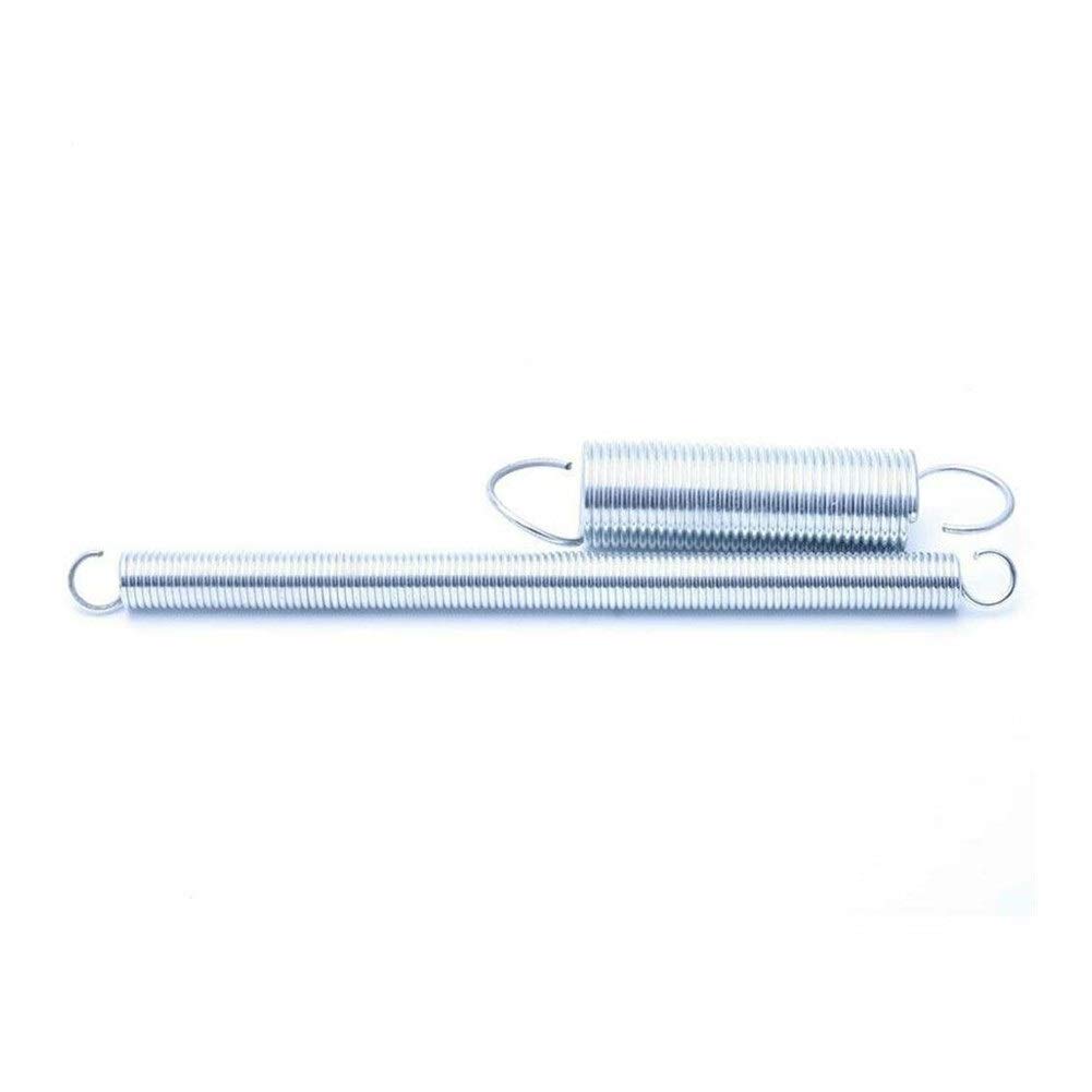 Manhong White Hardware Spring Pressure Spring Tension Spring With Hook Outer Diameter 12Mm Zinc Plated Wire Diameter 1.6Mm Extension Spring Length 40-100Mm 5Pcs (Length : 1.6 X 12 X 70Mm)