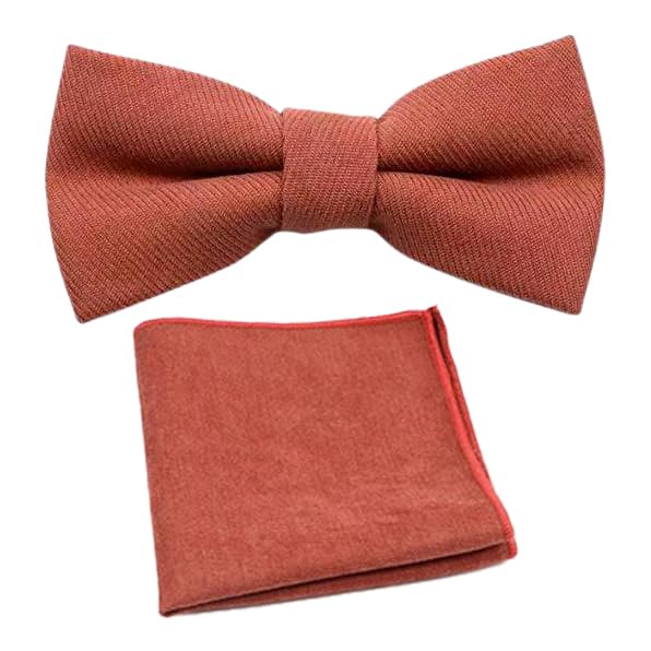 DB Dickie BowMen's Luxury Cotton Blend Bow Tie & Pocket Square Set