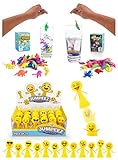 IPIDIPI TOYS Jumping Smiley 24 Figurines, 32 Water Growing Dinosaurs and 32 Sea Creatures, Party Favors for Kids, Fun Stocking Stuffers