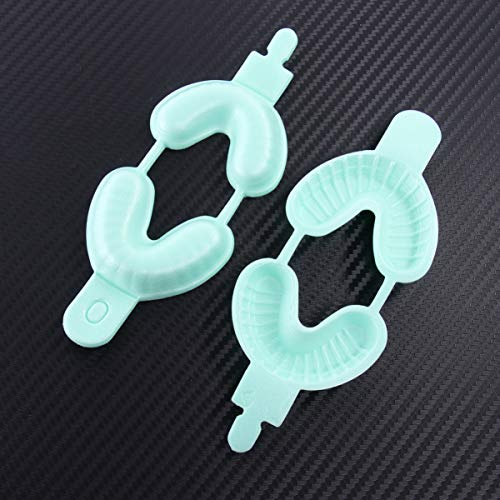 20Pcs Disposable Dental Fluoride Trays Fluorinated Foam Dental Tray Dental Materials Tray Alginate Impression Material For Kids Use Size S Green #TOP5