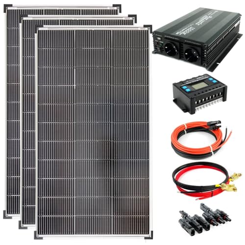 SOLARTRONICS Komplettset 3x120 Watt Solarmodul 1070x585 NM1500 Watt Wandler 30A Laderegler...