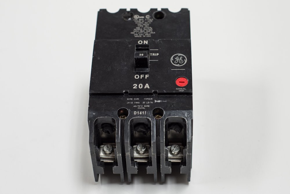 General Electric GETEY320 GE TEY320 3P-480V-20A CB, Black - Amazon.com