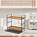 LEMIKKLE Coffee Station Organizer with Pod Holder and Drawer, Kitchen Countertop Organizer, Coffee Bar Accessories Station with Coffee Pod Storage, 2-Tier Wood Coffee Organizer With 6 Hooks