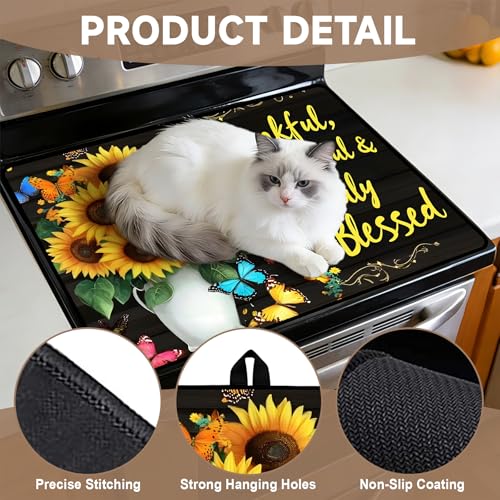 Image of Stove Burner Covers Non-Slip Electric Cooktop Protector Mat (G254876)