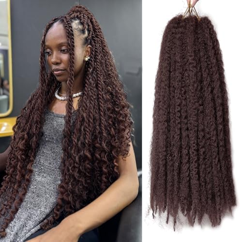 XSASLYET Marley Twist BraidIng Hair Cuban Twist 18 In 8 Packs 33